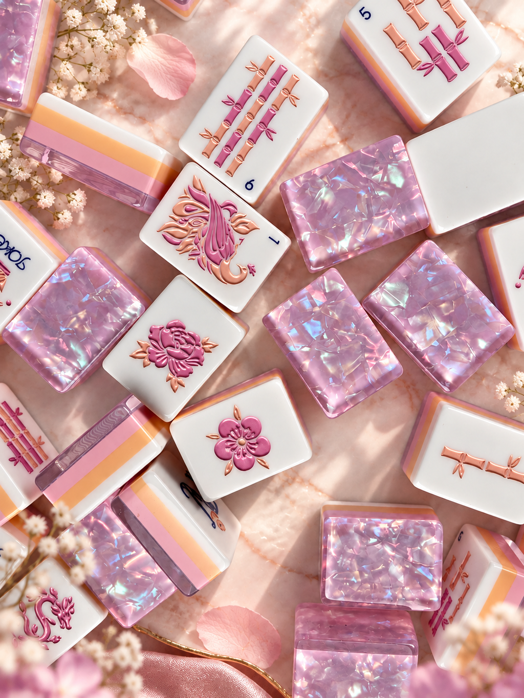 Amethyst Pearl American Mahjong Tiles
