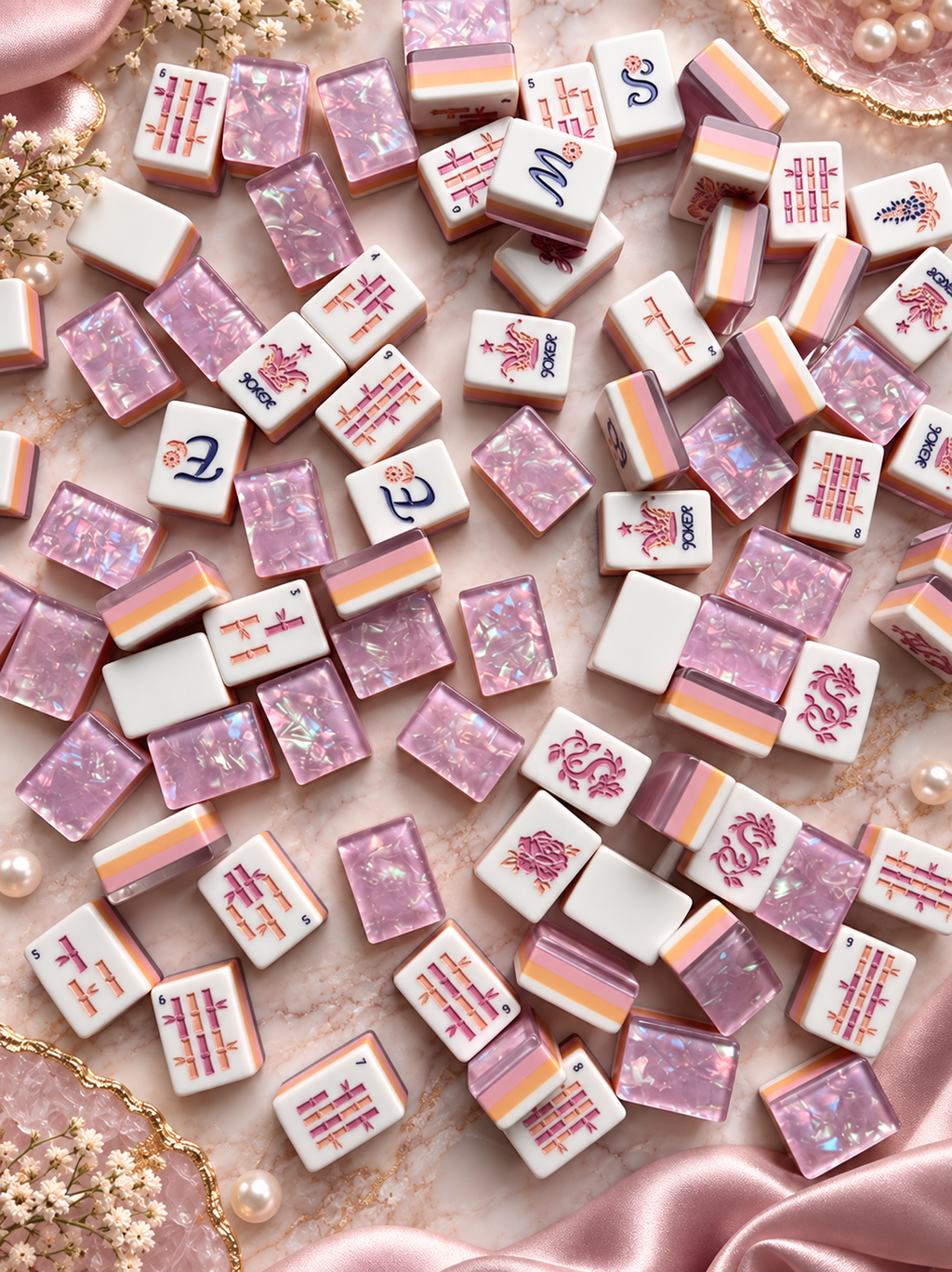 Amethyst Pearl American Mahjong Tiles
