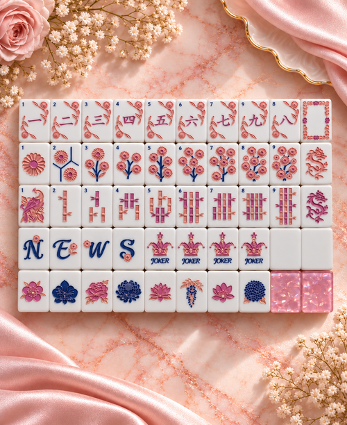 Blush Opal American Mahjong Tiles
