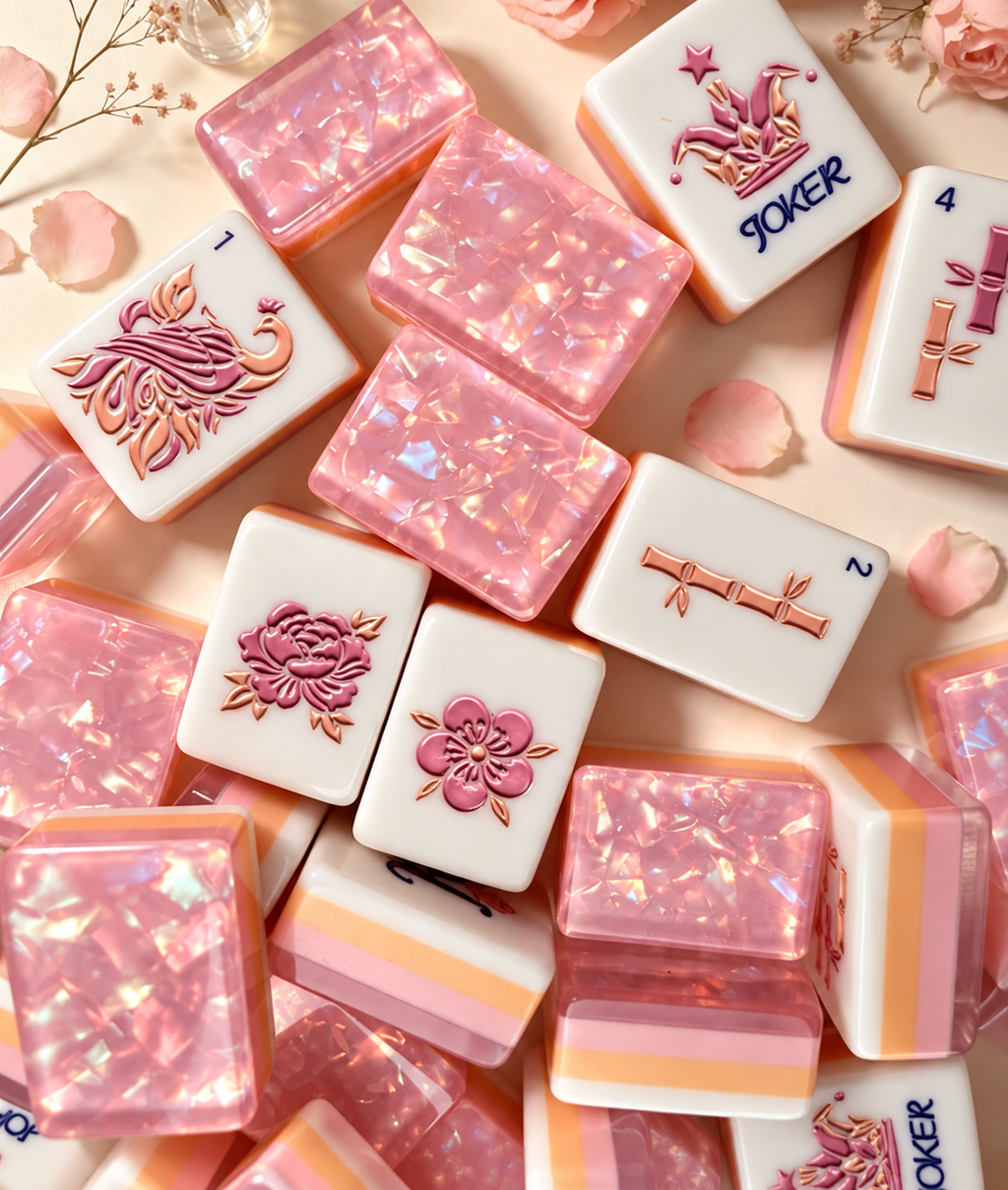 Blush Opal American Mahjong Tiles