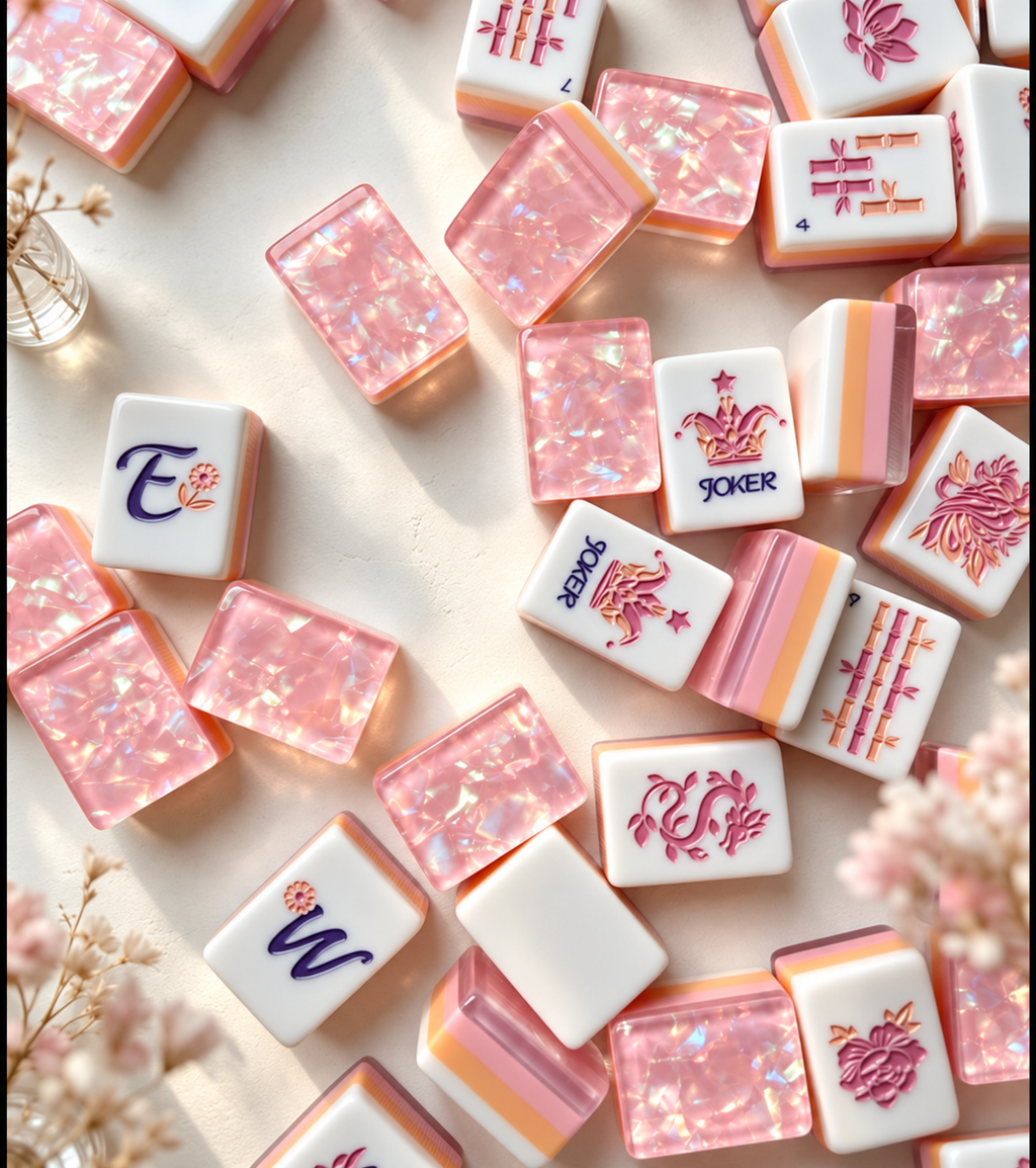 Blush Opal American Mahjong Tiles