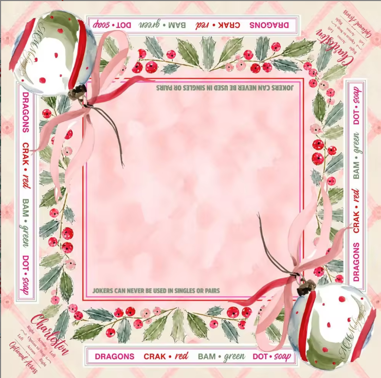 Cherry Ribbon Mahjong Mat