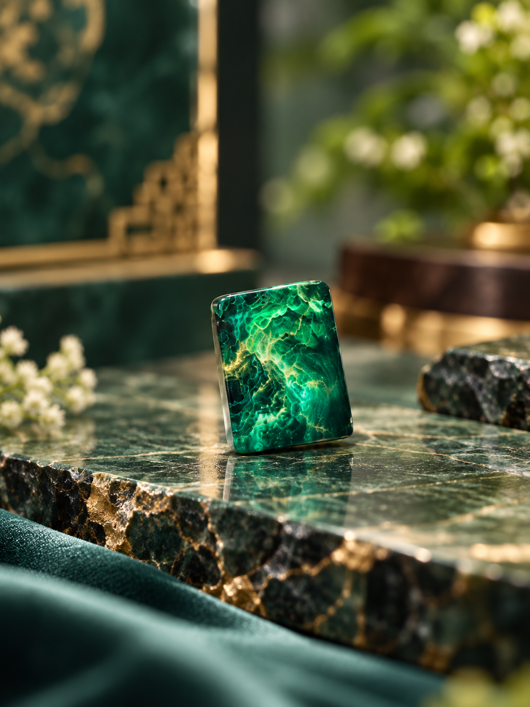 Emerald Storm American Mahjong Tiles