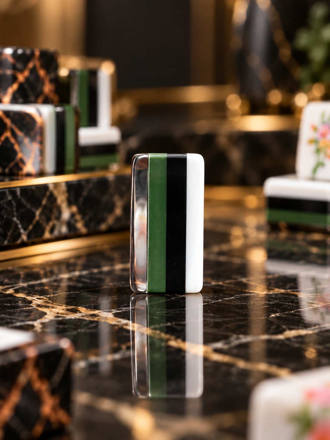 Obsidian Garden American Mahjong Tiles