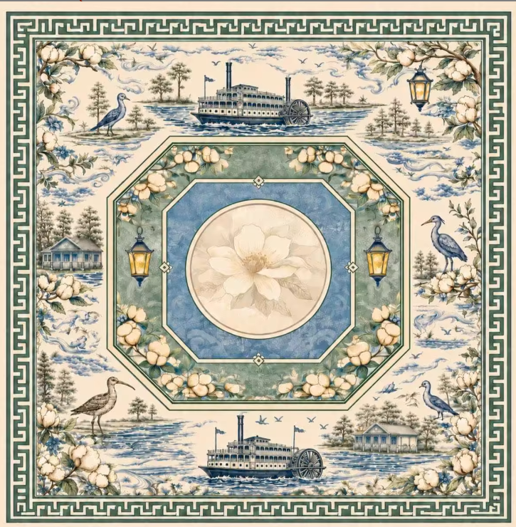 Southern Charm Mahjong Mat