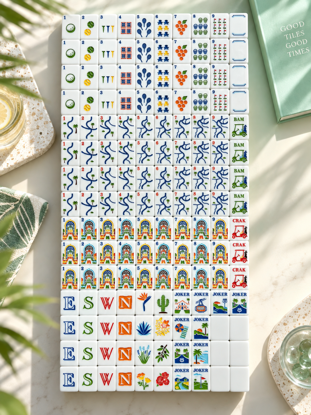 Desert Resort American Mahjong Tiles
