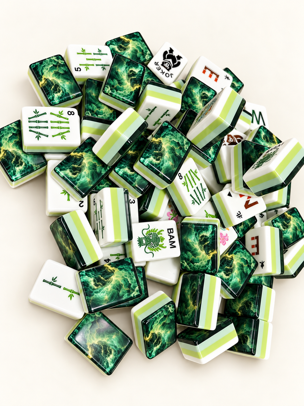Emerald Storm American Mahjong Tiles