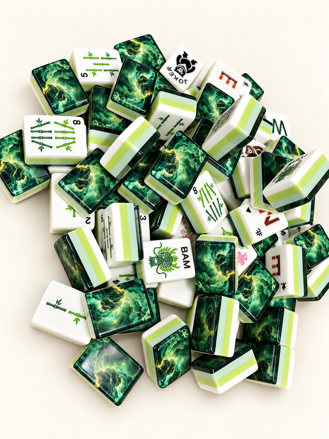 Emerald Storm American Mahjong Tiles