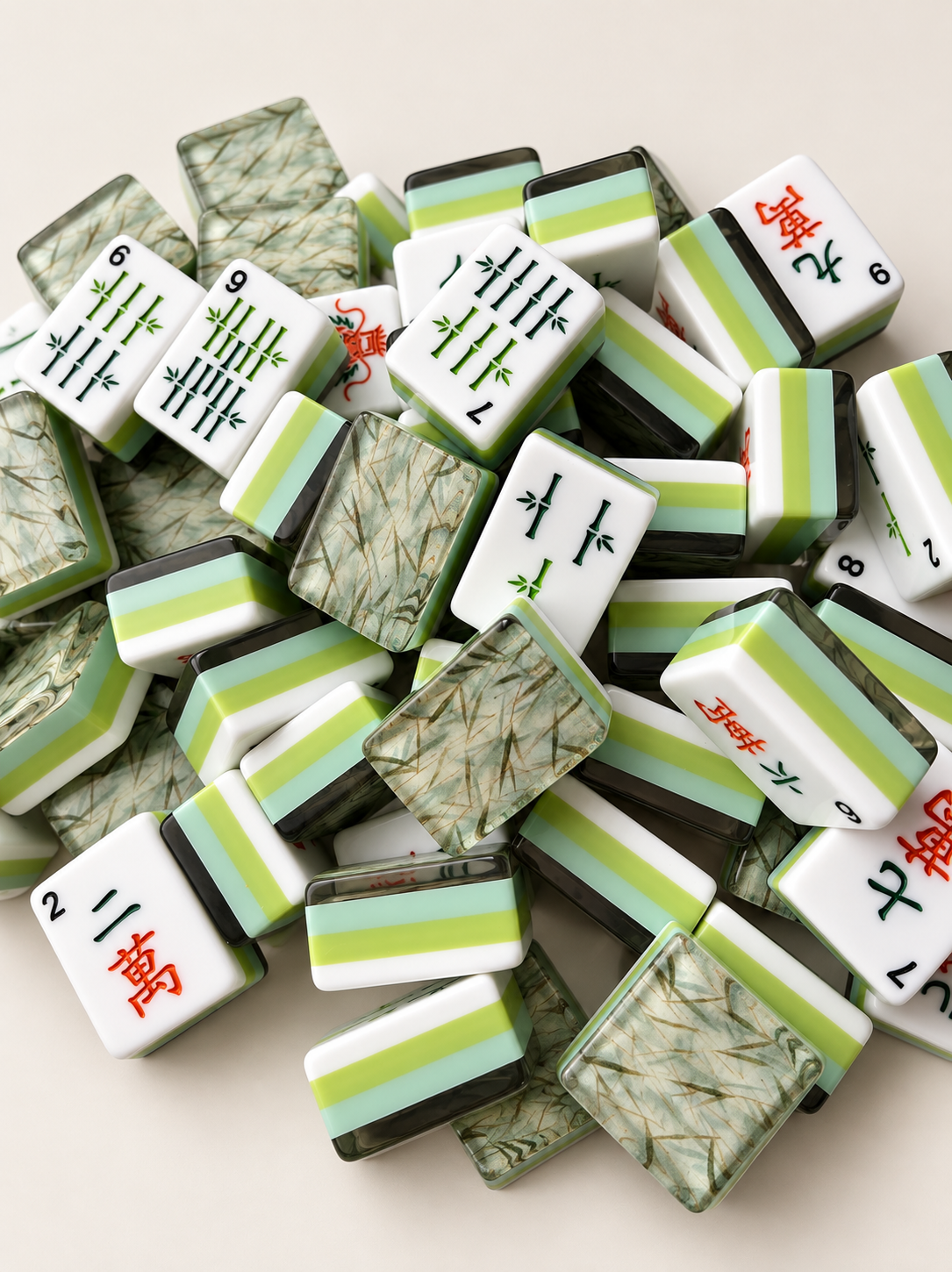 Jade Bamboo American Mahjong Tiles