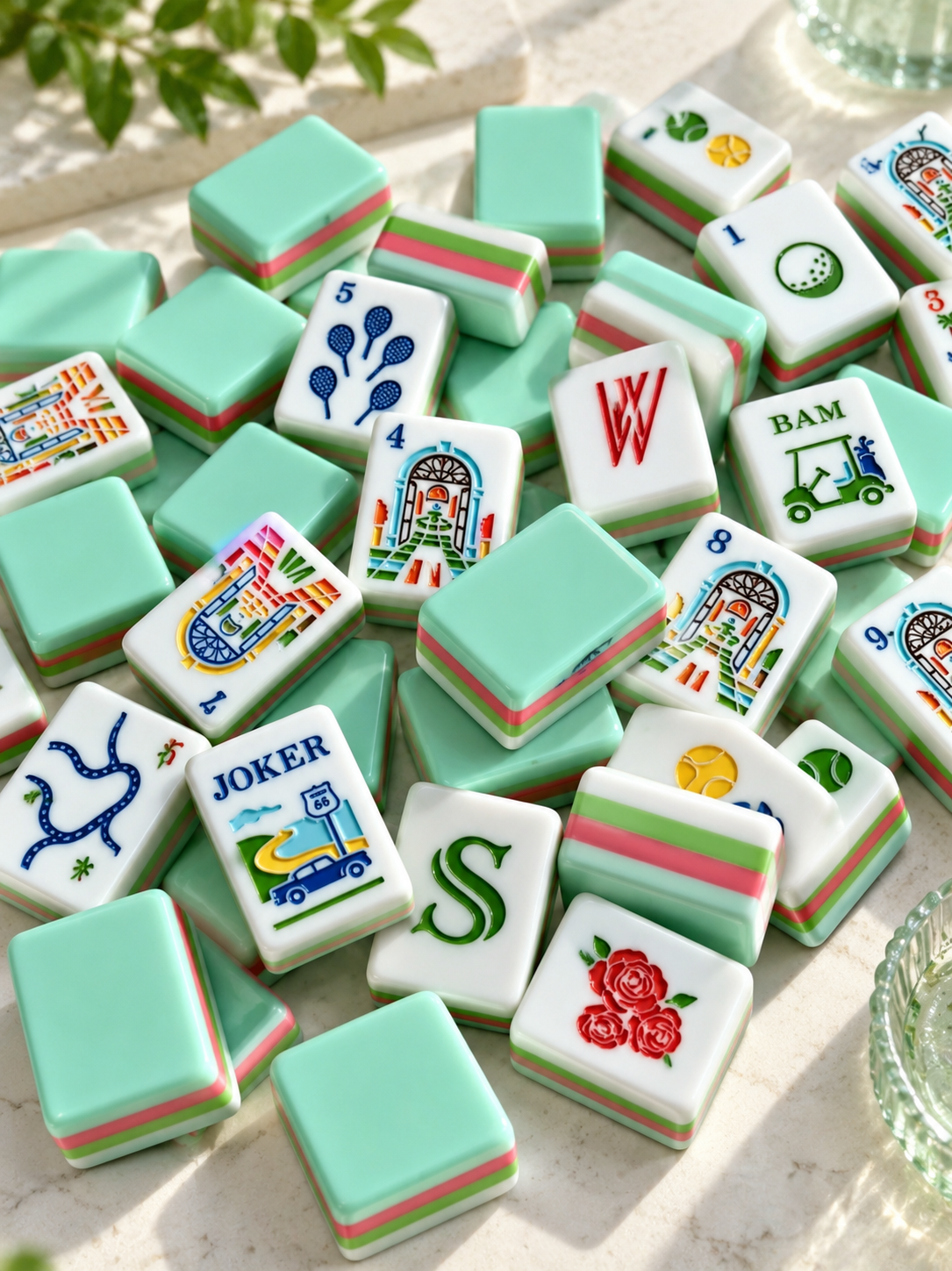 Palm Springs American Mahjong Tiles