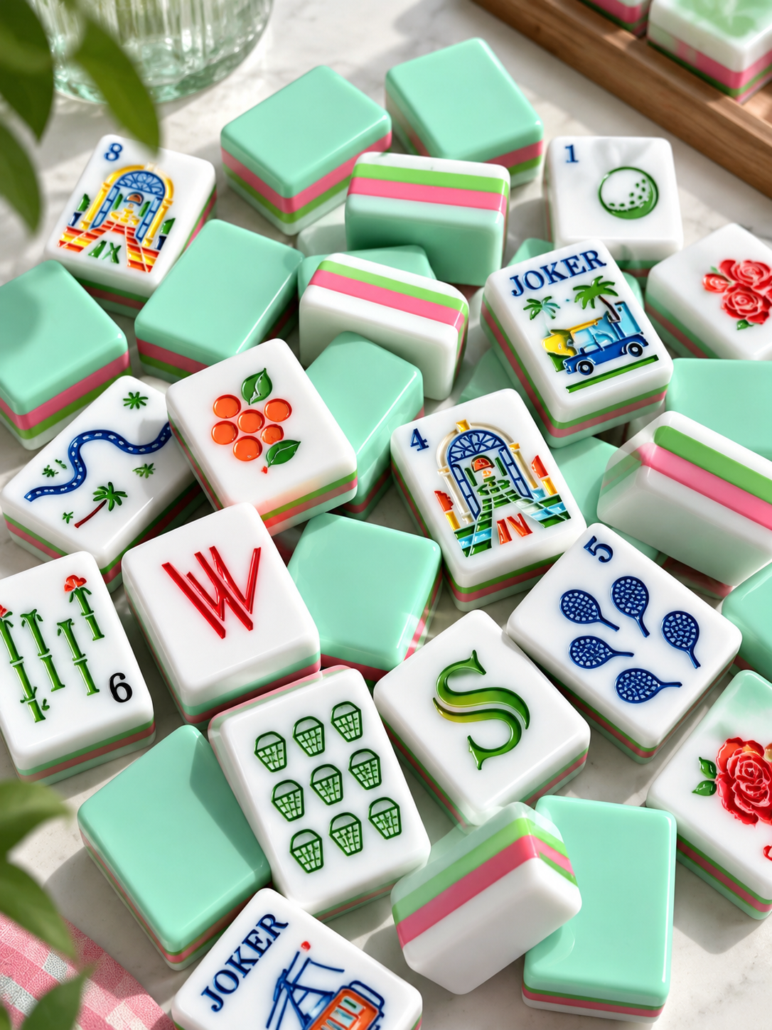 Palm Springs American Mahjong Tiles