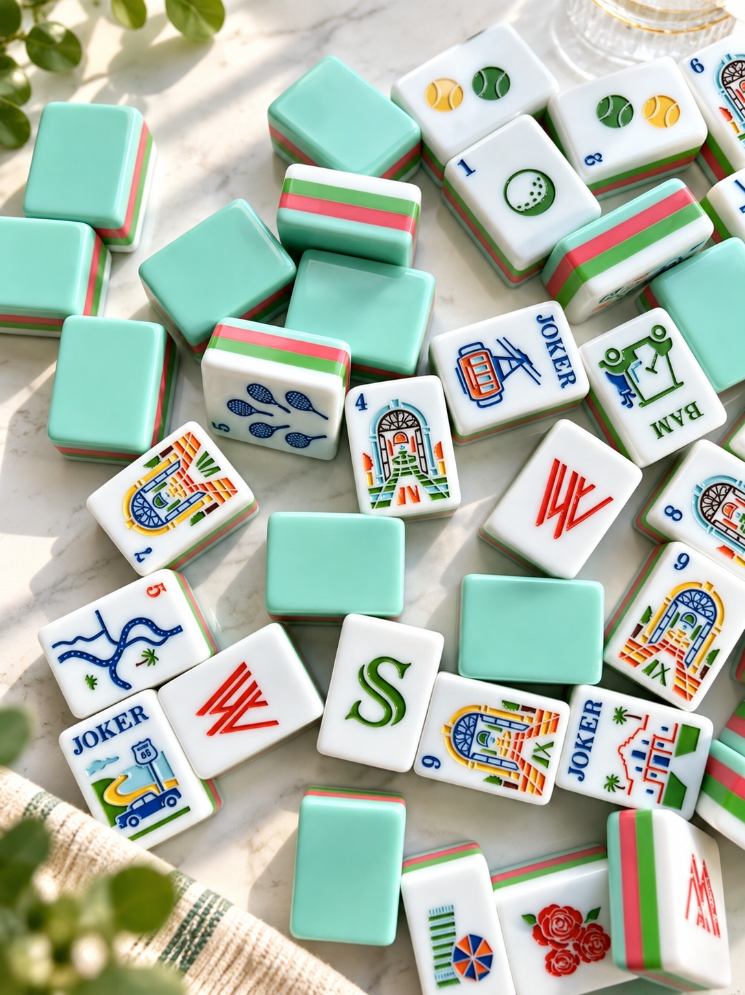 Palm Springs American Mahjong Tiles