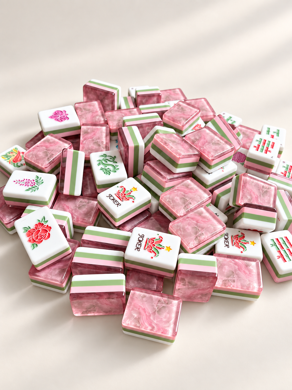 Vintage Rose American Mahjong Tiles