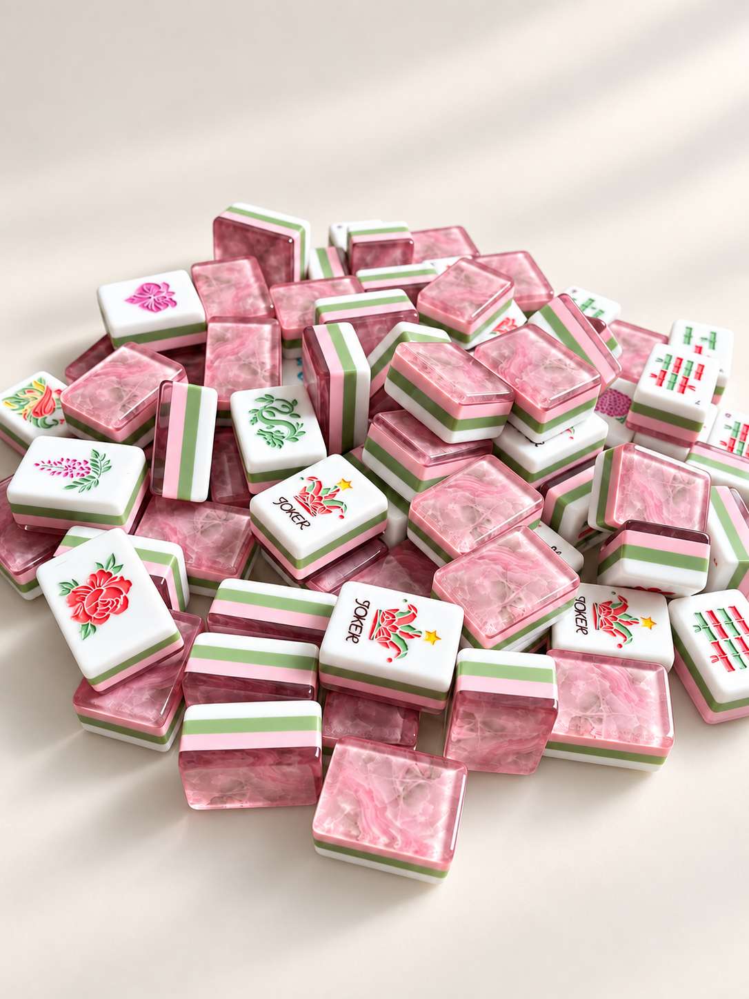 Vintage Rose American Mahjong Tiles