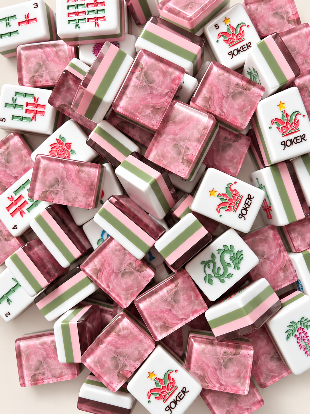 Vintage Rose American Mahjong Tiles